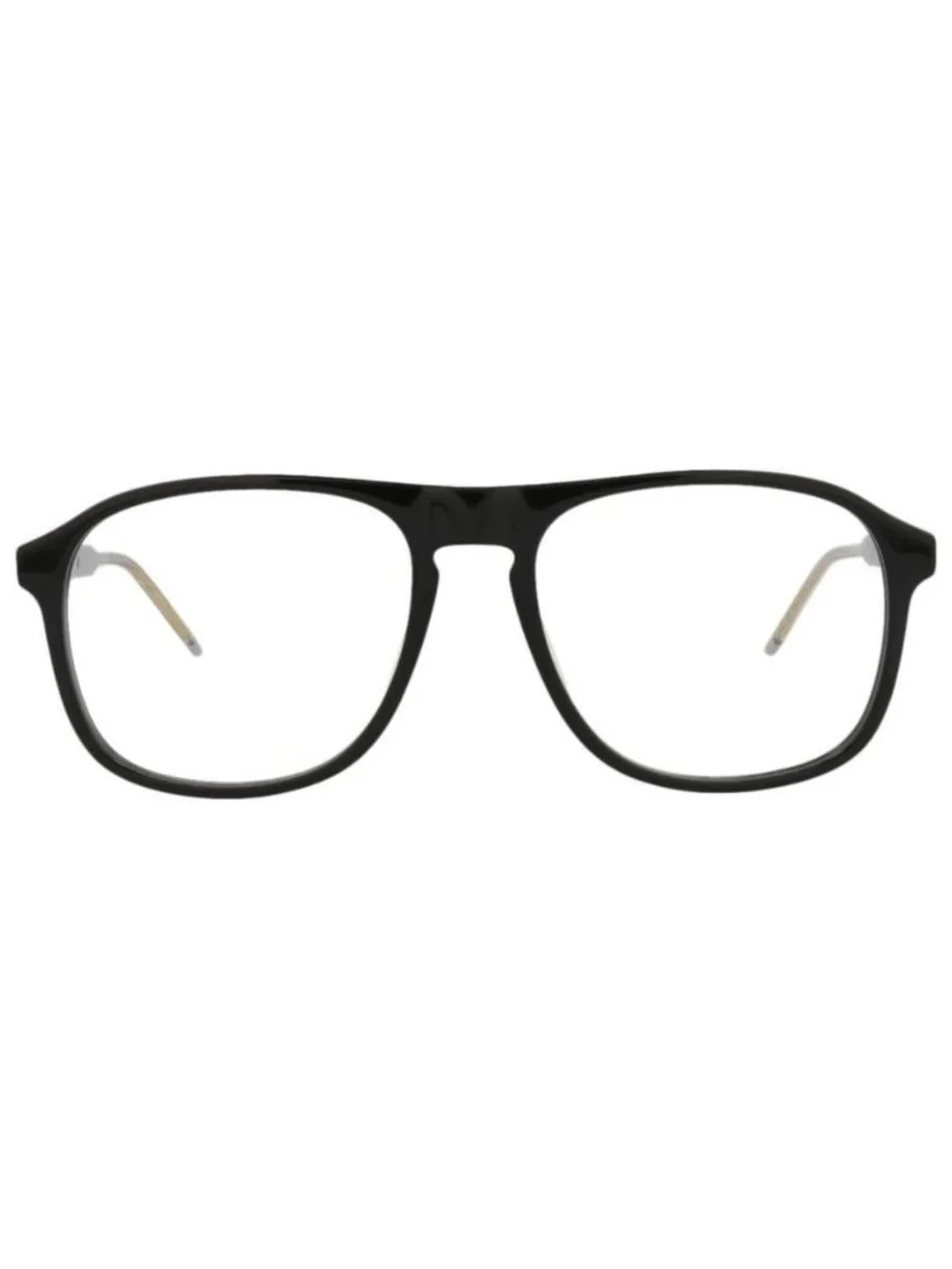New Gucci Mens Aviator Black Black Transparent Fashion Designer Eyeglasses